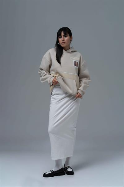 Change Oversize Sweatshirt Kadın Stone