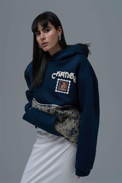 Change Oversize Sweatshirt Kadın İndigo