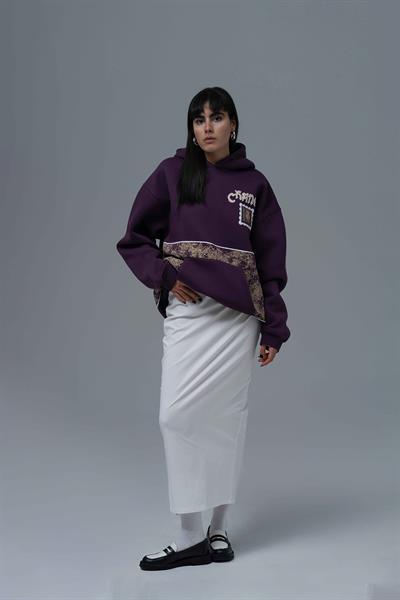 Change Oversize Sweatshirt Kadın Mor