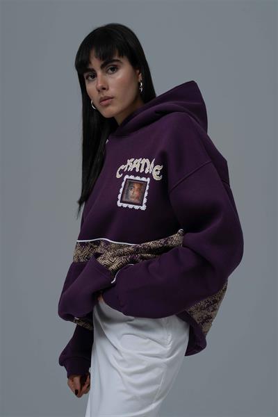 Change Oversize Sweatshirt Kadın Mor