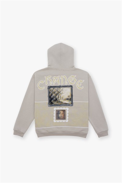 Change Oversize Sweatshirt Kadın Stone