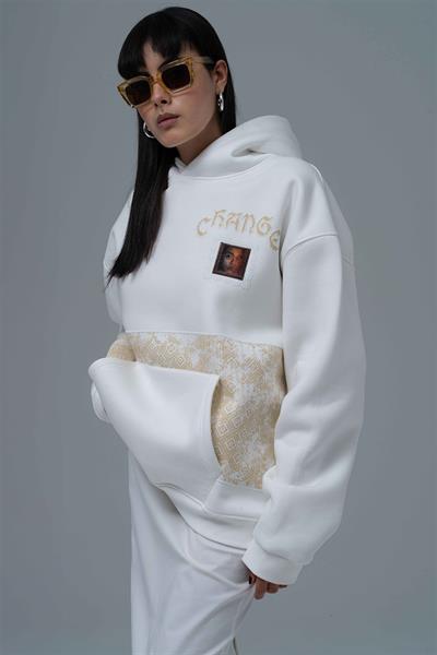 Change Oversize Sweatshirt Kadın Ekru