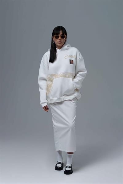 Change Oversize Sweatshirt Kadın Ekru