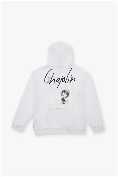 Chaplin Oversize Sweatshirt Erkek Ekru