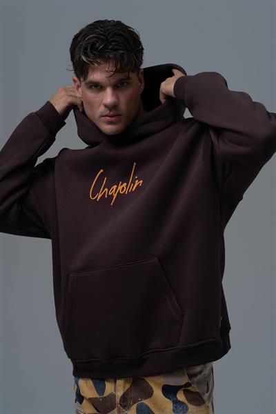 Chaplin Oversize Sweatshirt Erkek Kahverengi
