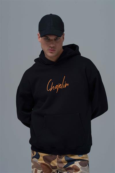 Chaplin Oversize Sweatshirt Erkek Siyah