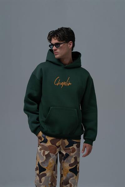 Chaplin Oversize Sweatshirt Erkek Yeşil