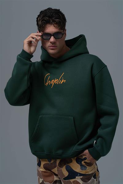 Chaplin Oversize Sweatshirt Erkek Yeşil