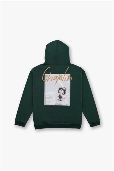 Chaplin Oversize Sweatshirt Erkek Yeşil