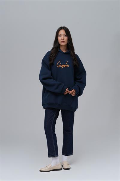 Chaplin Oversize Sweatshirt Kadın İndigo