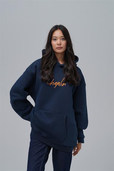 Chaplin Oversize Sweatshirt Kadın İndigo