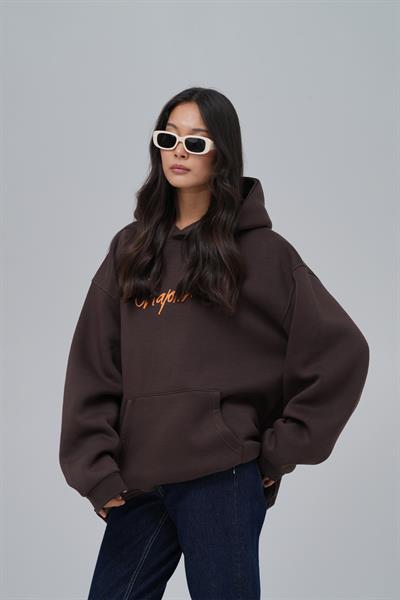 Chaplin Oversize Sweatshirt Kadın Kahverengi