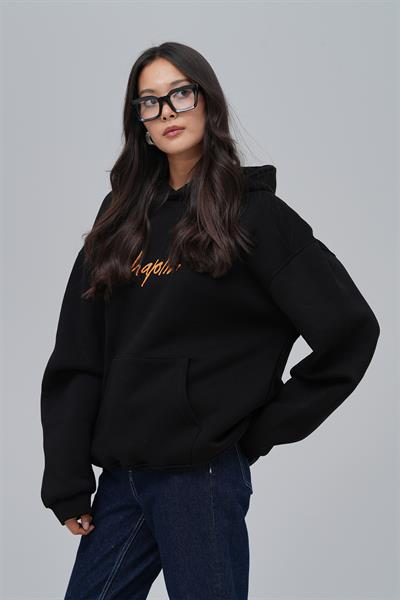Chaplin Oversize Sweatshirt Kadın Siyah