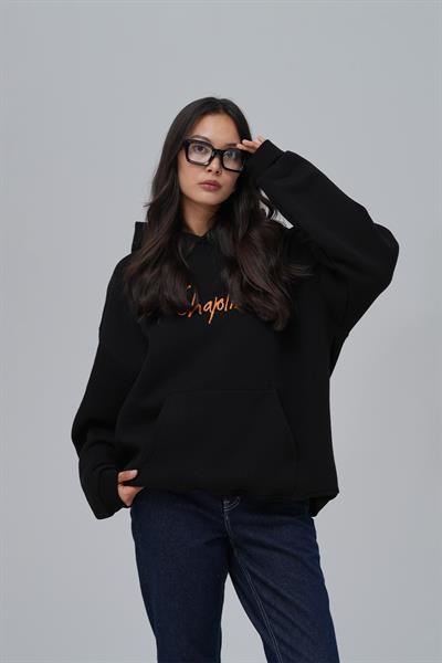 Chaplin Oversize Sweatshirt Kadın Siyah