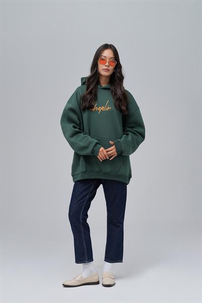 Chaplin Oversize Sweatshirt Kadın Yeşil