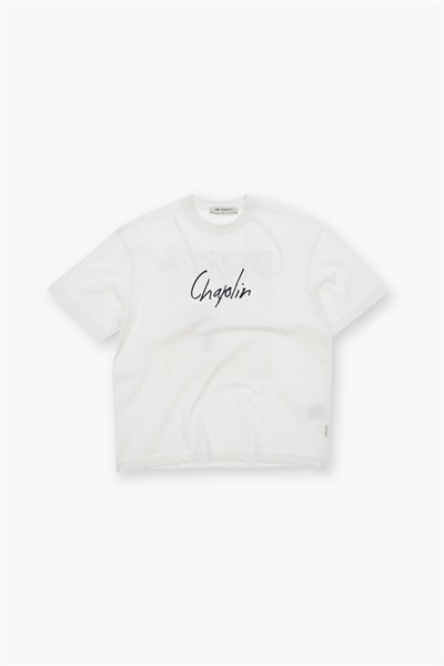 Chaplin Oversize Tişört Erkek Ekru