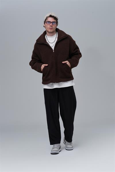 Classic Haven Oversize Welsoft Ceket Erkek Kahverengi