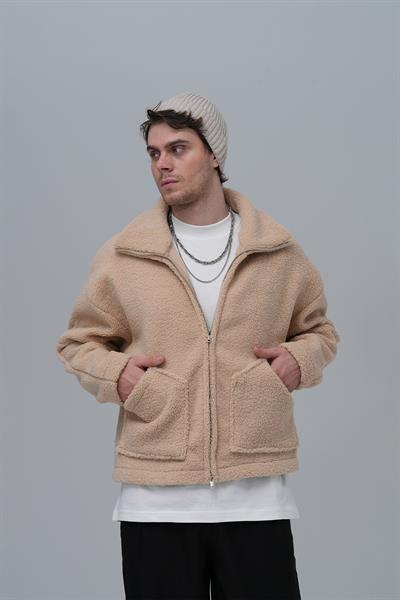 Classic Haven Oversize Welsoft Ceket Erkek Bej