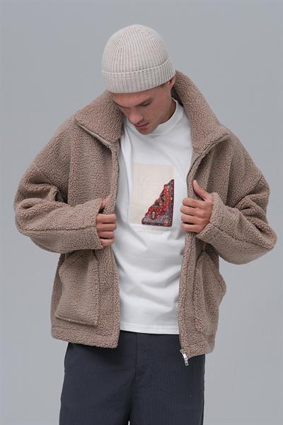 Classic Haven Oversize Welsoft Ceket Erkek Vizon