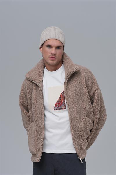 Classic Haven Oversize Welsoft Ceket Erkek Vizon