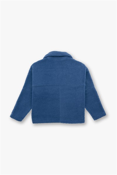 Classic Haven Oversize Welsoft Ceket Kadın Mavi