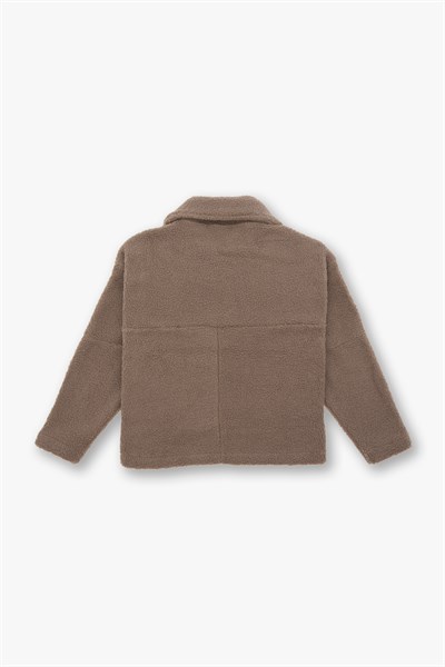 Classic Haven Oversize Welsoft Ceket Kadın Vizon