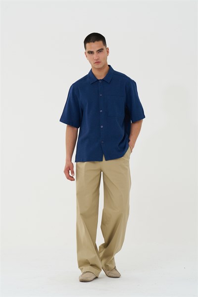 Core Regular Fit Erkek Gömlek İndigo