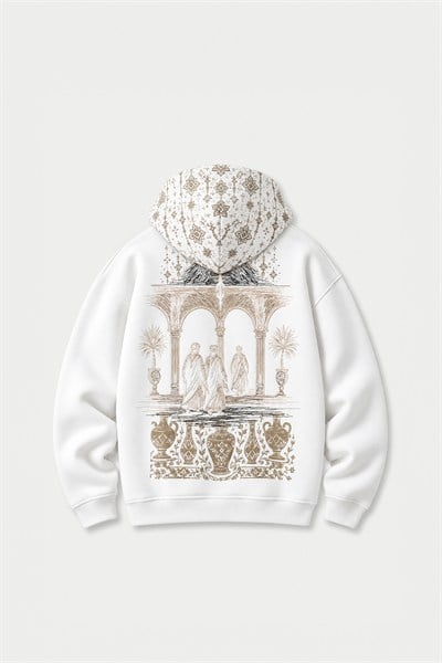 Courtyard Tales Oversize Erkek Sweatshirt Ekru