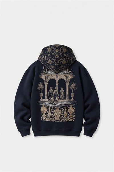 Courtyard Tales Oversize Erkek Sweatshirt Lacivert