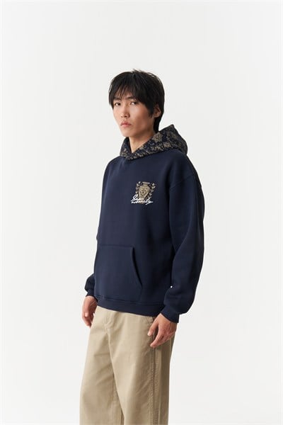 Courtyard Tales Oversize Erkek Sweatshirt Lacivert