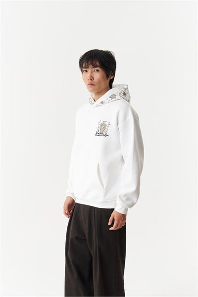 Courtyard Tales Oversize Erkek Sweatshirt Ekru