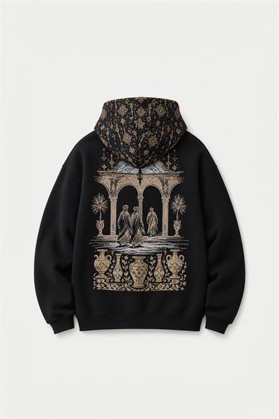 Courtyard Tales Oversize Erkek Sweatshirt Siyah