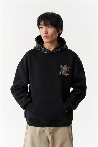 Courtyard Tales Oversize Erkek Sweatshirt Siyah