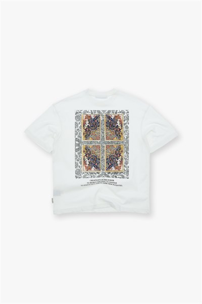 Culture Shift Oversize Tişört Erkek Ekru