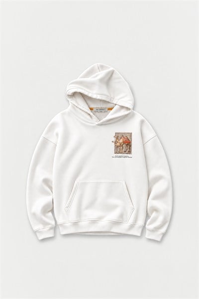 Desert Echo Oversize Erkek Sweatshirt Ekru