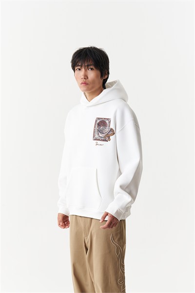 Desert Veil Oversize Erkek Sweatshirt Ekru