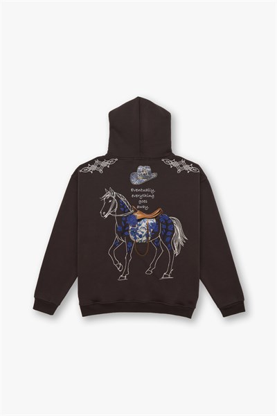 Design Story Fading Echoes Oversize Sweatshirt Kadın Kahverengi
