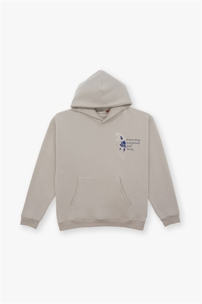 Design Story Fading Echoes Oversize Sweatshirt Erkek Stone