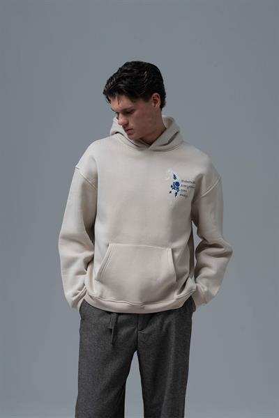 Design Story Fading Echoes Oversize Sweatshirt Erkek Stone