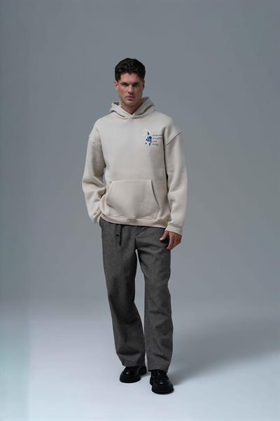 Design Story Fading Echoes Oversize Sweatshirt Erkek Stone