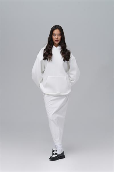 Design Story Fading Echoes Oversize Sweatshirt Kadın Ekru