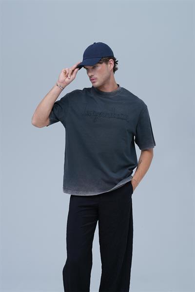 Dreamwashed Oversize Tişört Erkek Gri