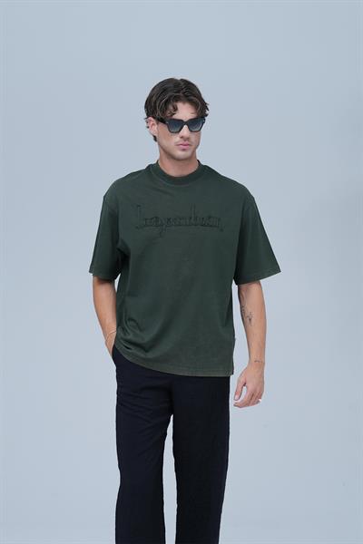 Dreamwashed Oversize Tişört Erkek Yeşil