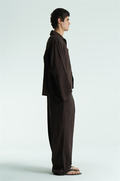 Lume Relaxed Fit Erkek Pantolon Kahverengi