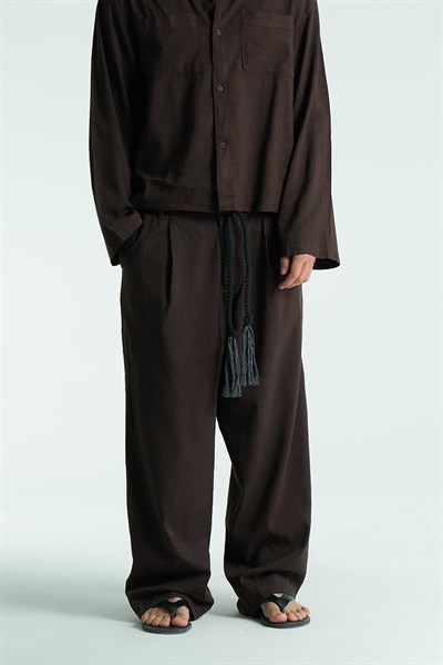 Lume Relaxed Fit Erkek Pantolon Kahverengi