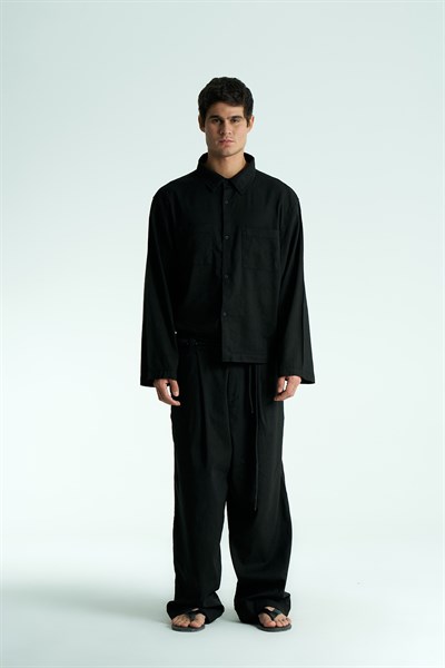 Lume Relaxed Fit Erkek Pantolon Siyah