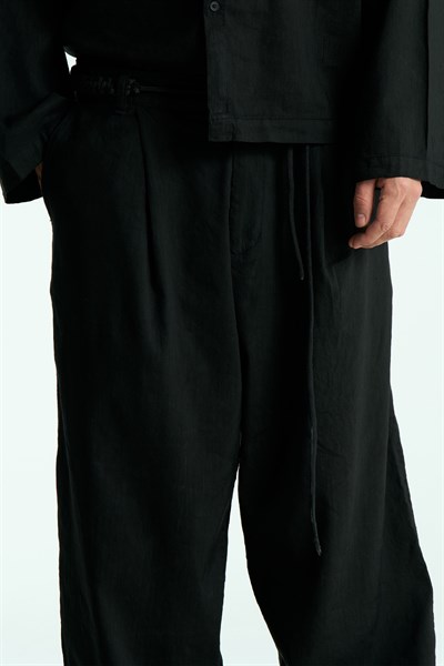 Lume Relaxed Fit Erkek Pantolon Siyah