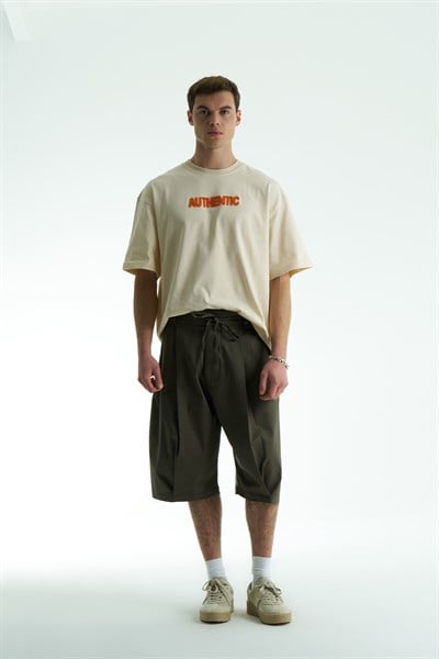 Easen Relaxed Fit Erkek Şort Haki