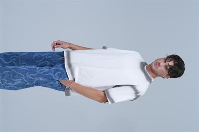 Echo Oversize Tişört Erkek Ekru