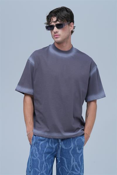Echo Oversize Tişört Erkek Füme